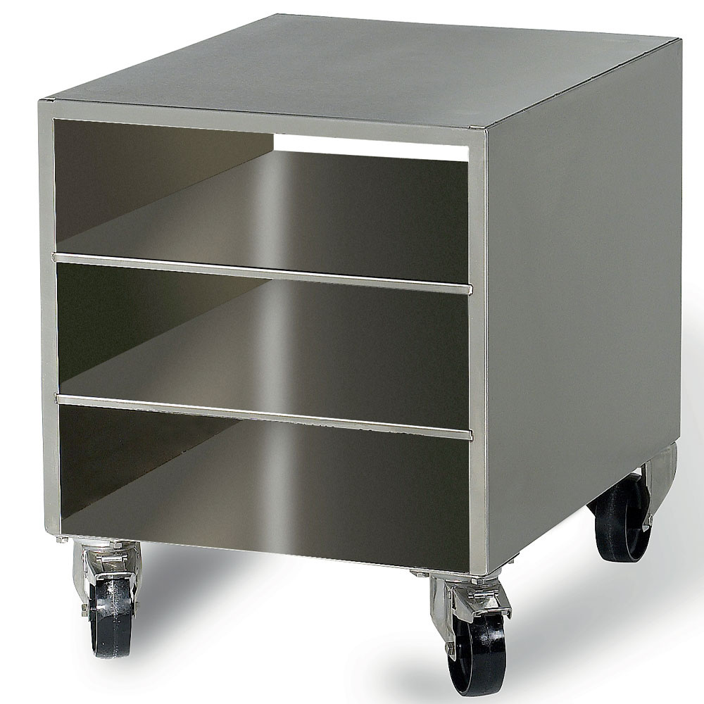 Unterbau aus Edelstahl für Vakuum-Maschine auf Rädern, abnehmbar