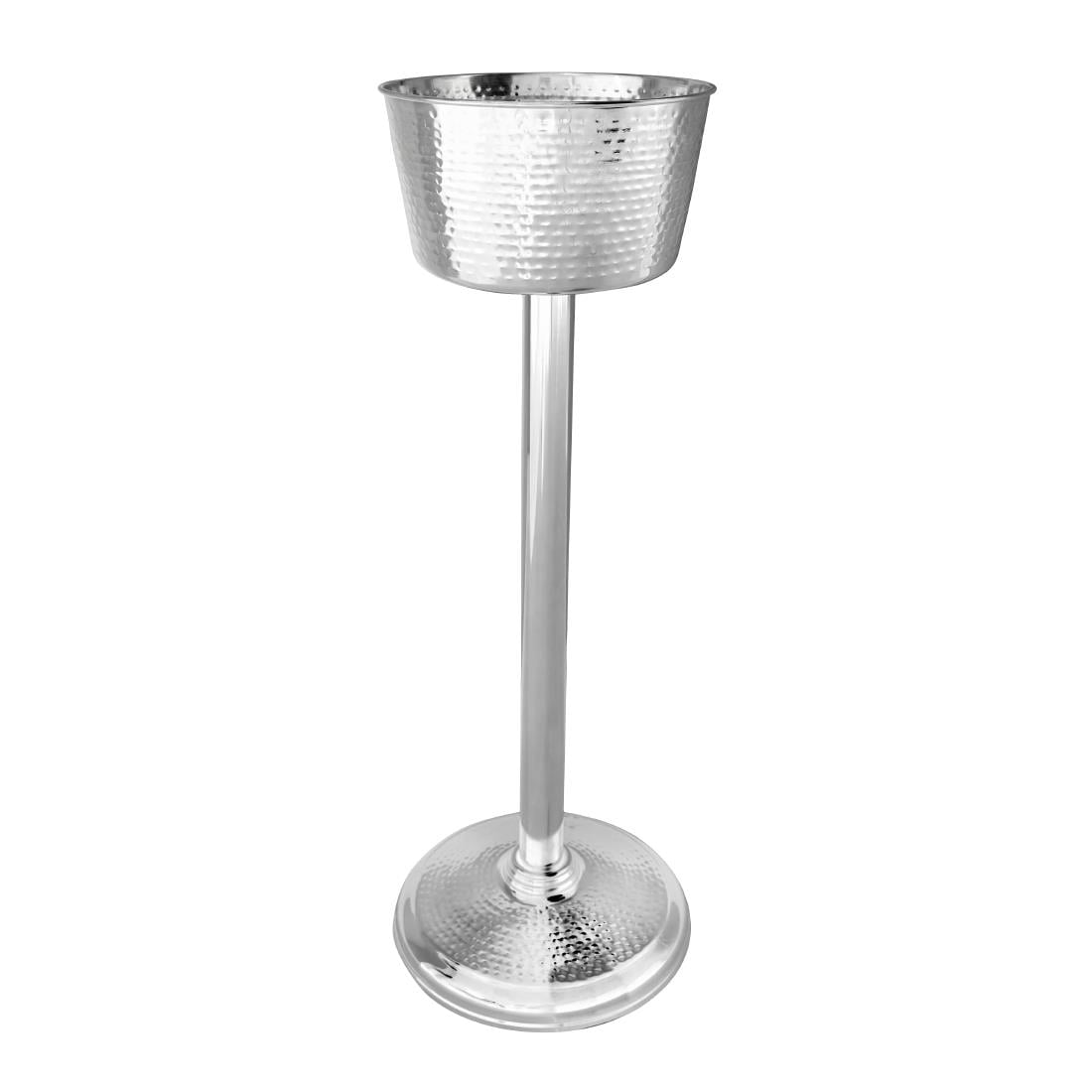 Porte-seau à vin sur pied en inox martelé Olympia