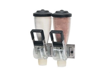 Dry Product Dispenser Enkel | 2x 1 Liter | Geschikt voor Vaste Droge Eetwaren | Porties Tussen 7 en 60ml