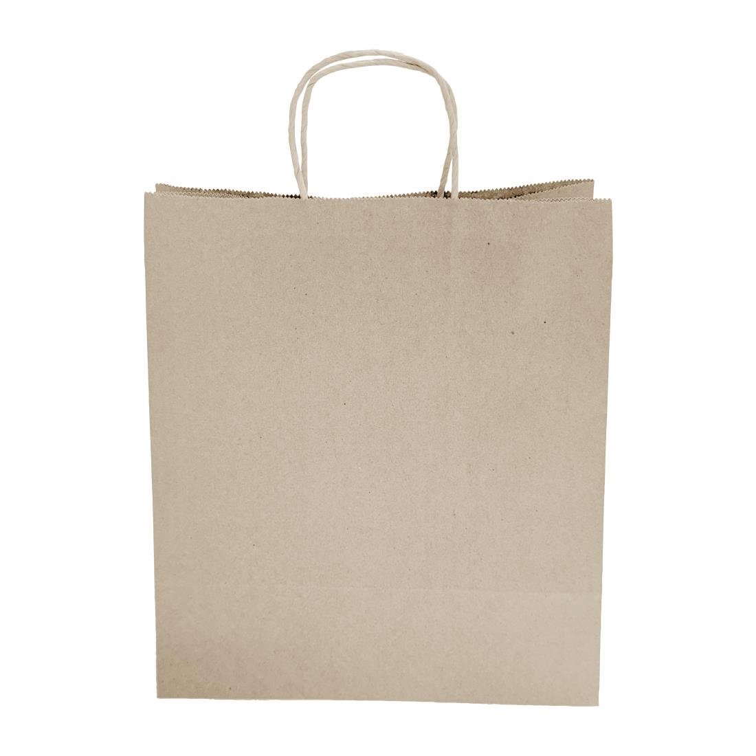 Fiesta Recyclierbare Papiertüte mit Drehgriff Braun - Groß (250 Stück)