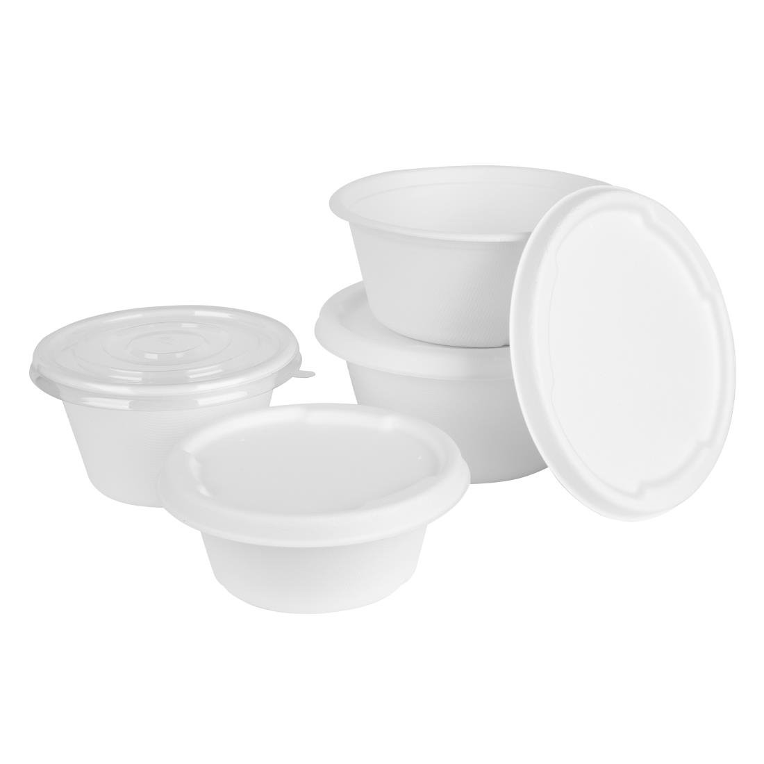 Fiesta Recycelbare PET-Deckel für 400/500ml Schalenbasen (50 Stück)