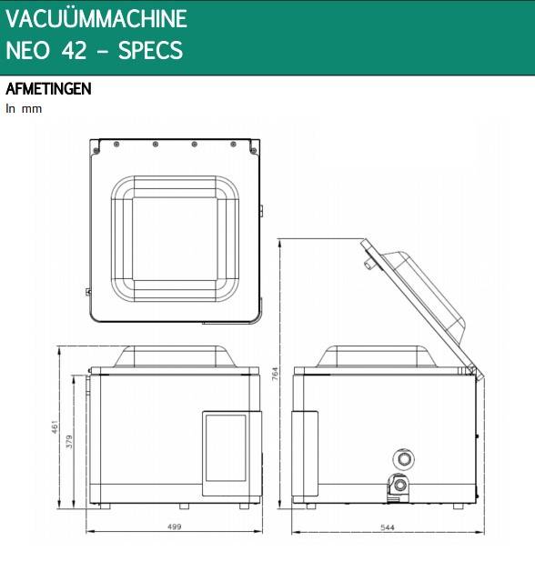 Vakuumierer Neo 42 | Henkelman | Assist App Steuerung | 21m3 / 15-35 sek |  528x493x440(h)mm 