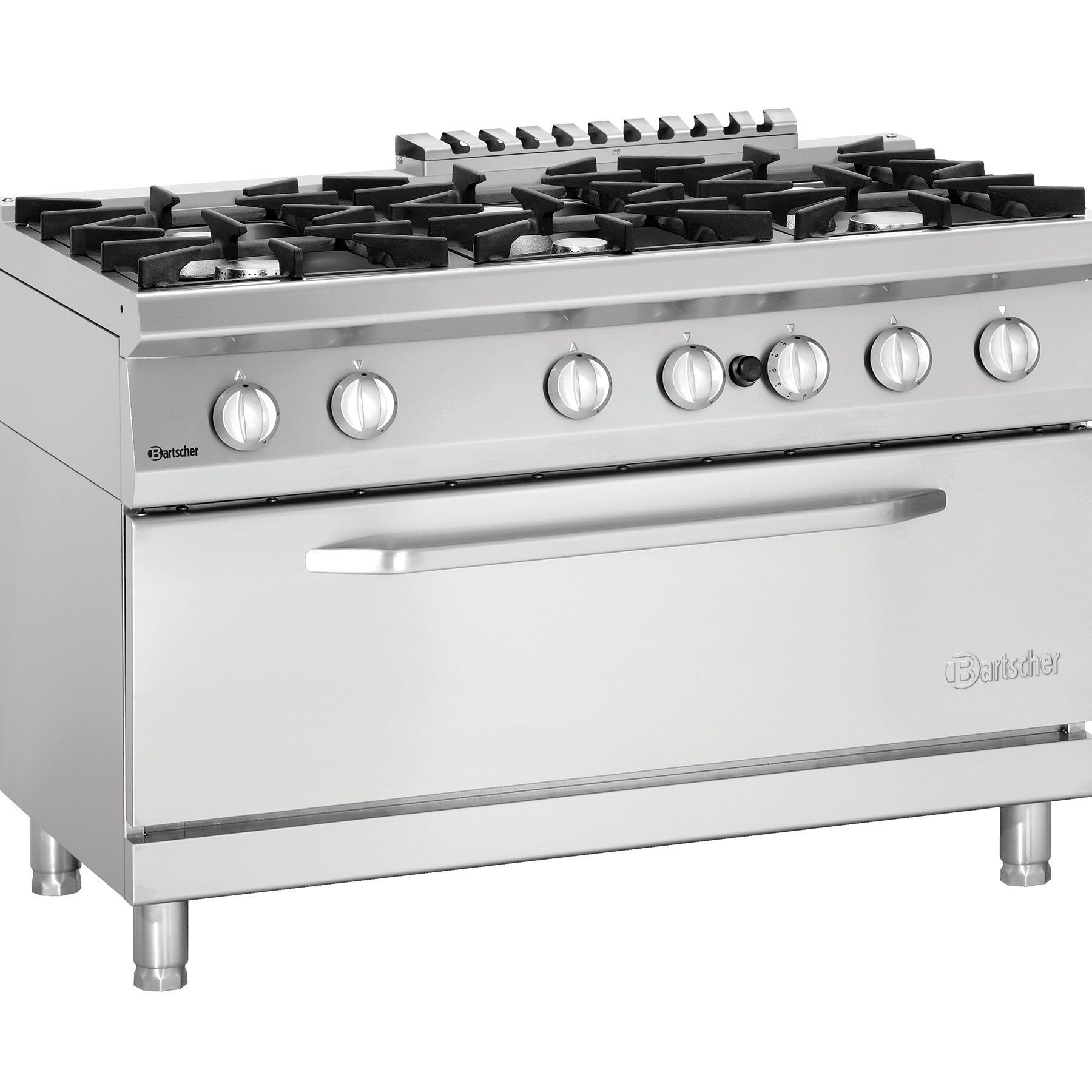 Gasfornuis met gasoven - 6 pits 3x6,2kW+ 3x8,5kW