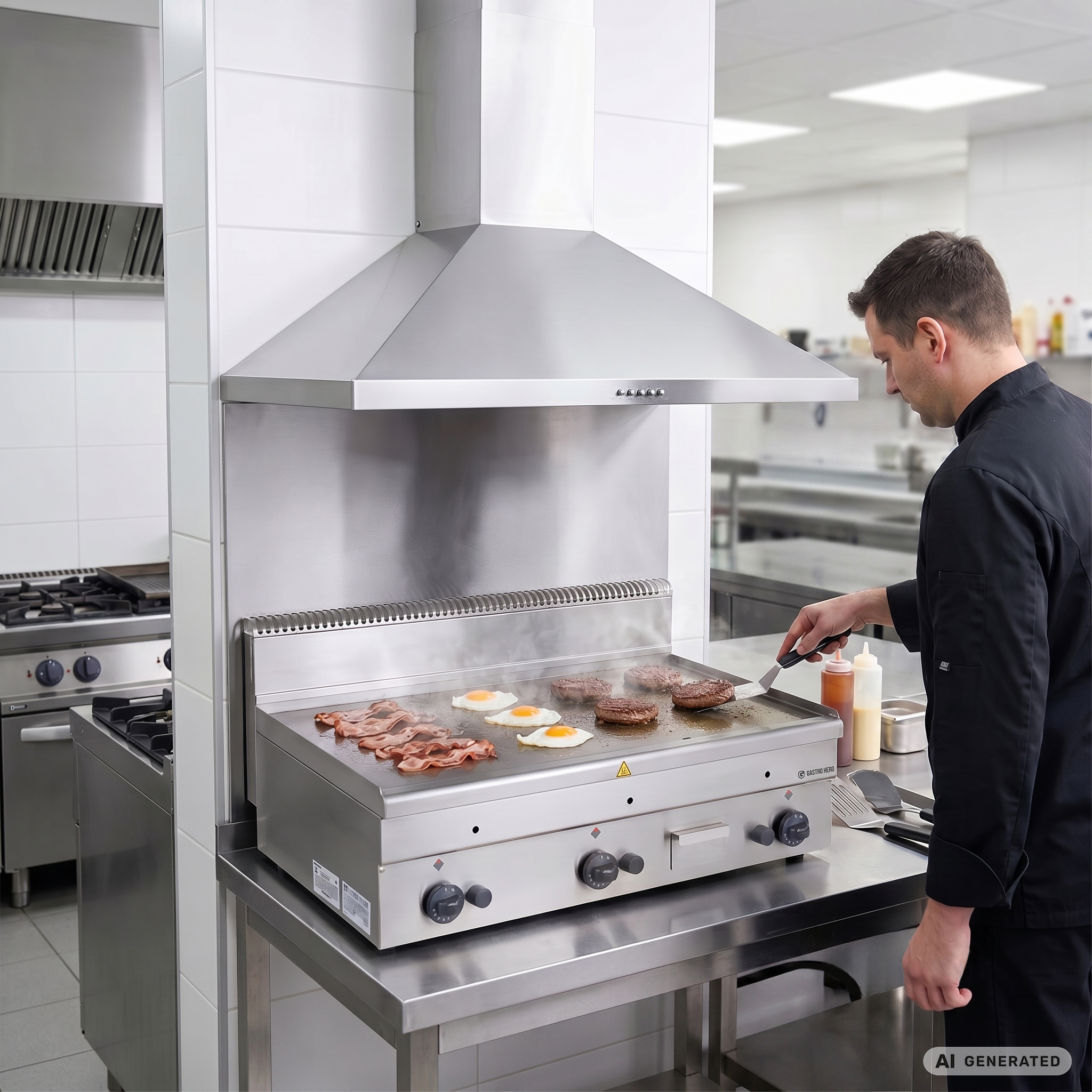 Gasgrillplaat Serie 600 - 100/60 - gladde - tafelmodel - 15,3 kW