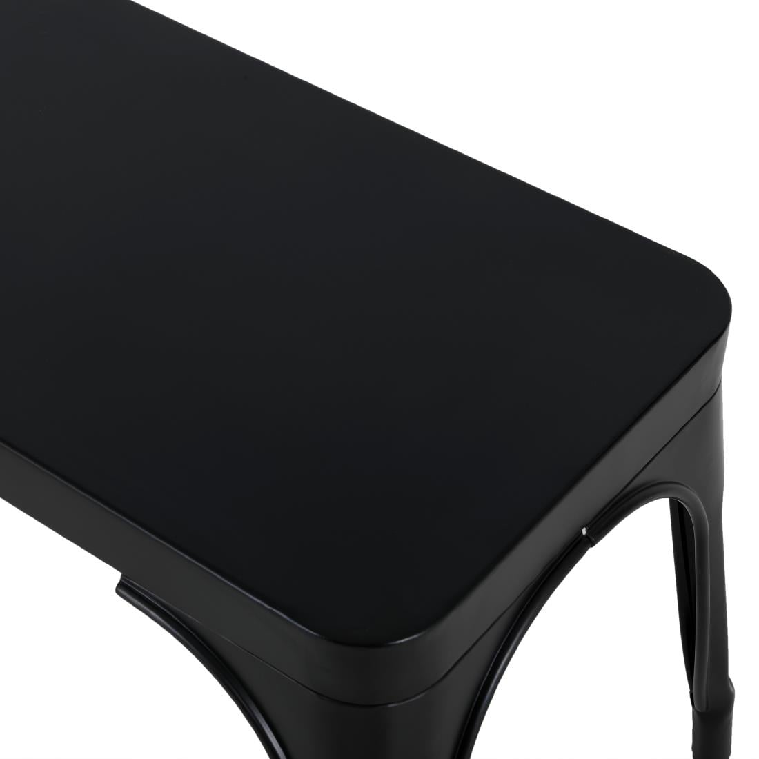 Bancs en métal noir Bolero Bistro 1000 mm (lot de 2)