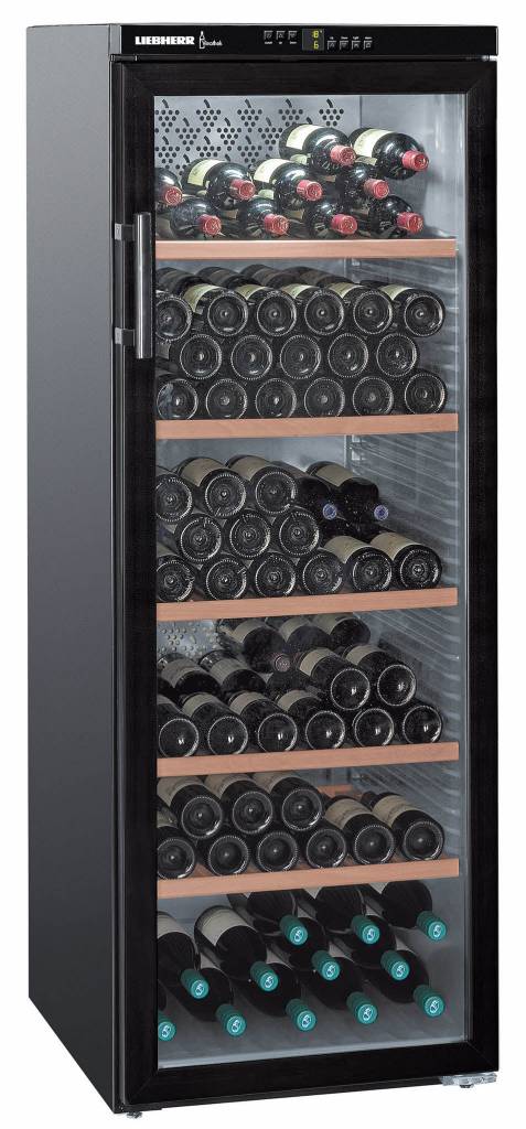 Wijnbewaarkast Zwart | 200 Flessen | Liebherr | 427 Liter | WKb 4212 | 60x74x(h)165cm