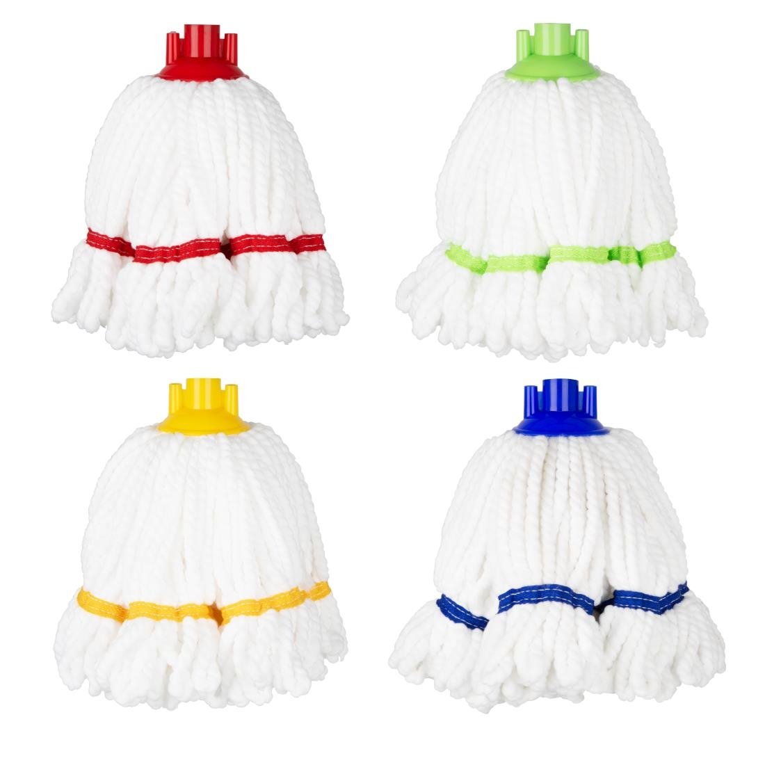 Tête serpillière en microfibre Jantex bande bleue 150g