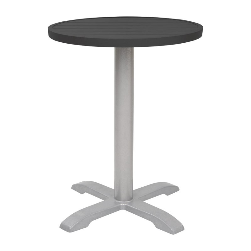 Plateau de Table Rond en Aluminium Bolero Noir - 580mm