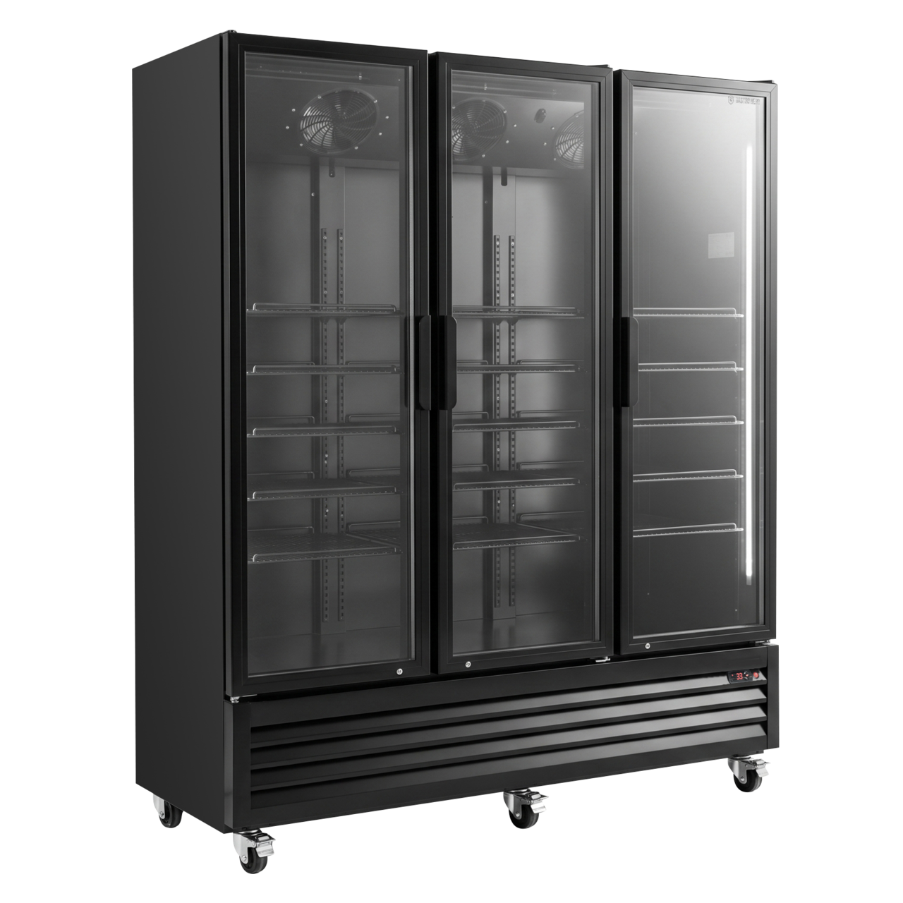 Drankenkoelkast ECO 1500 met klapdeuren | 1528 Liter | 0 tot +10 °C | Zwart | Afsluitbaar