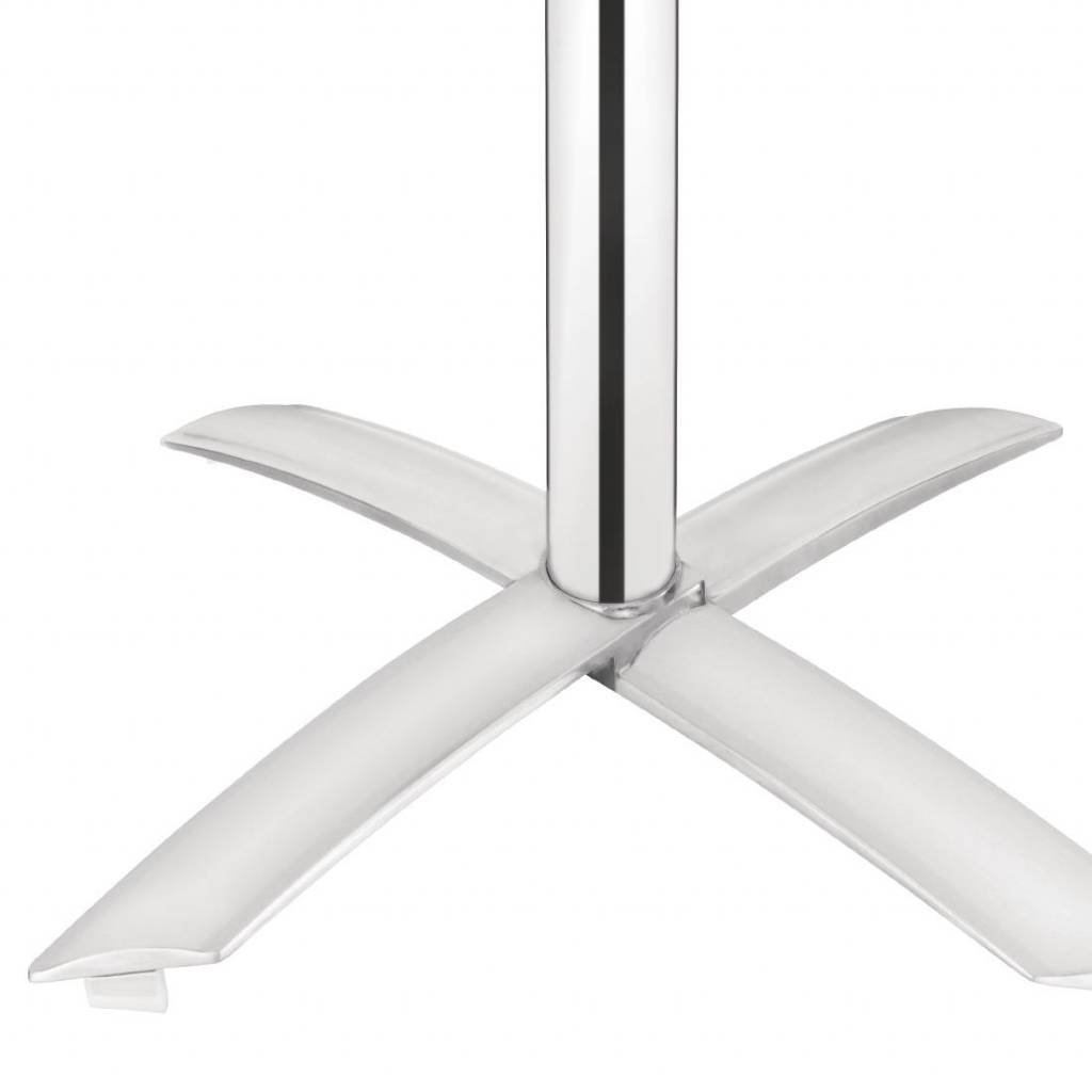 Runder klappbarer Tisch | 72 x 60(Ø)cm | Aluminium/Edelstahl