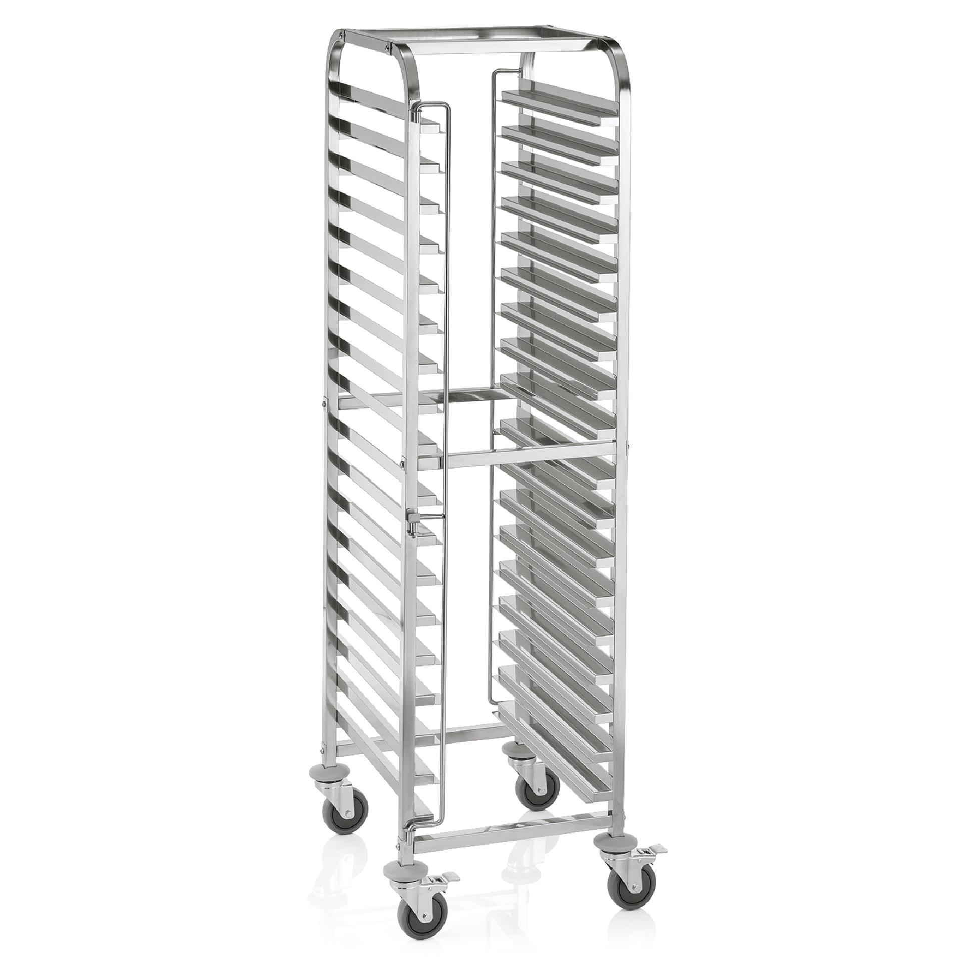 Bakplaatwagen CANTINA voor 18 bakplaten 60 x 40 cm, 62 x 47 x 171 cm, roestvrij staal