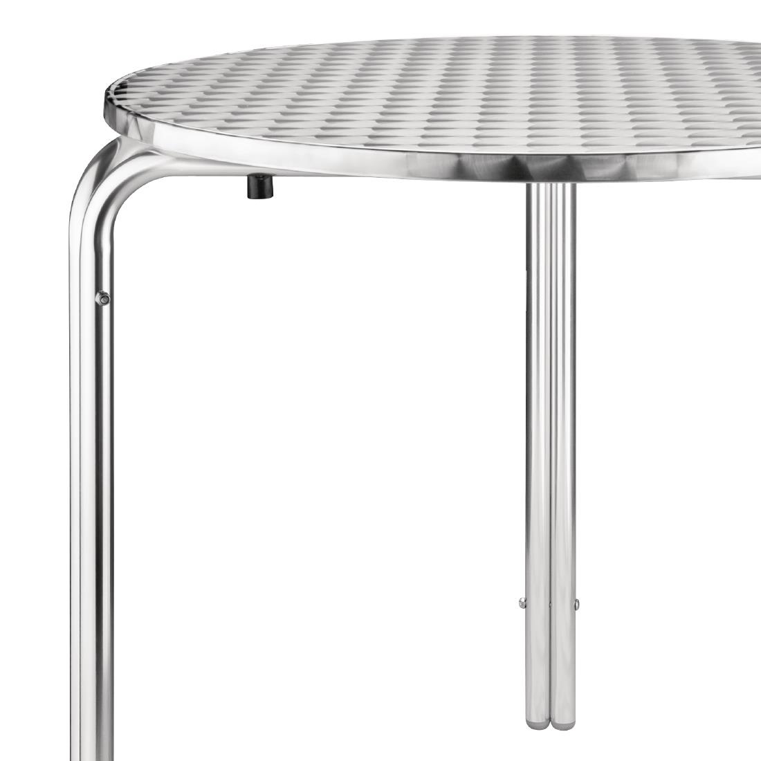 Table Inox | Pied Aluminium | Ø700mmx720(h)mm