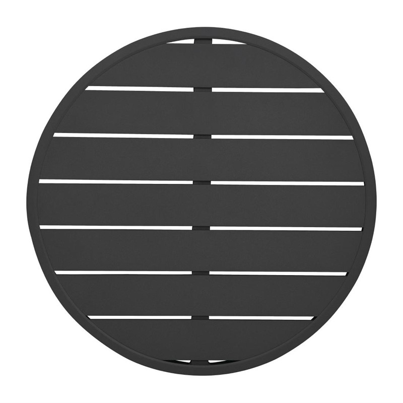 Plateau de Table Rond en Aluminium Bolero Noir - 580mm