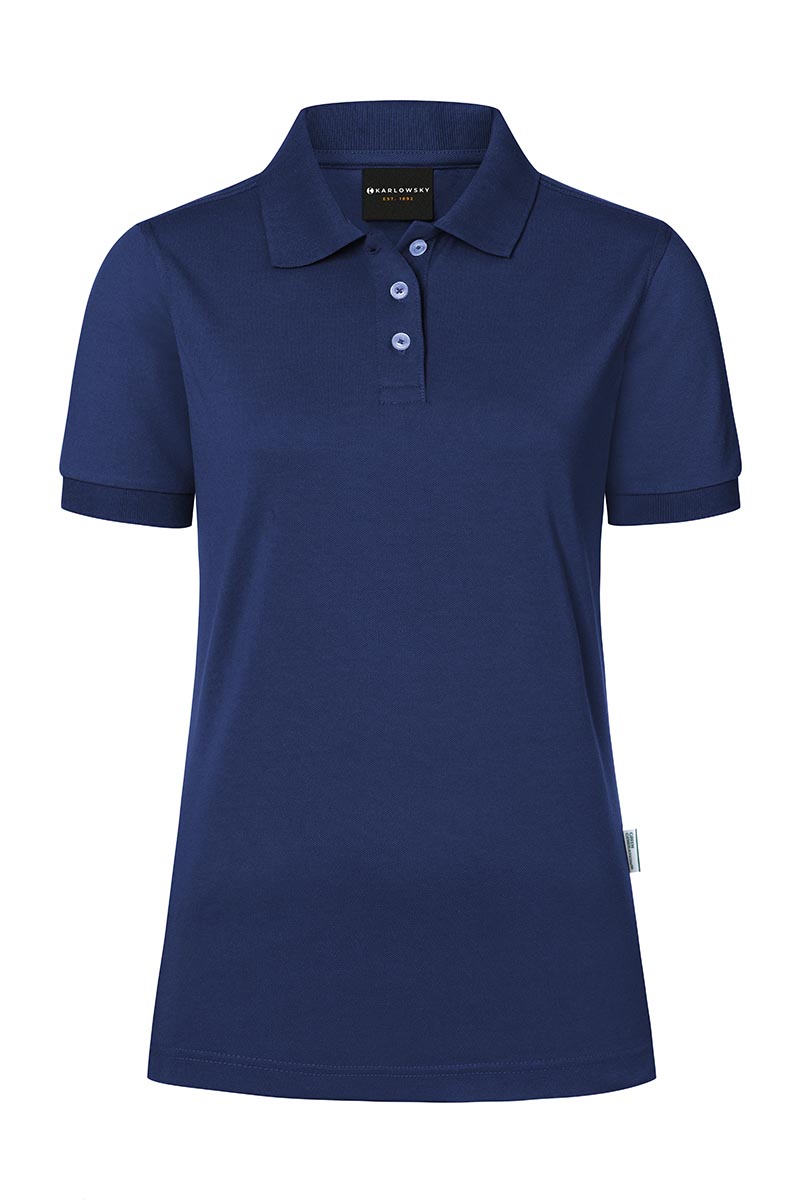 Damespolo Met Moderne Uitstraling, Gemaakt Van Duurzaam Materiaal - Marineblauw - S
