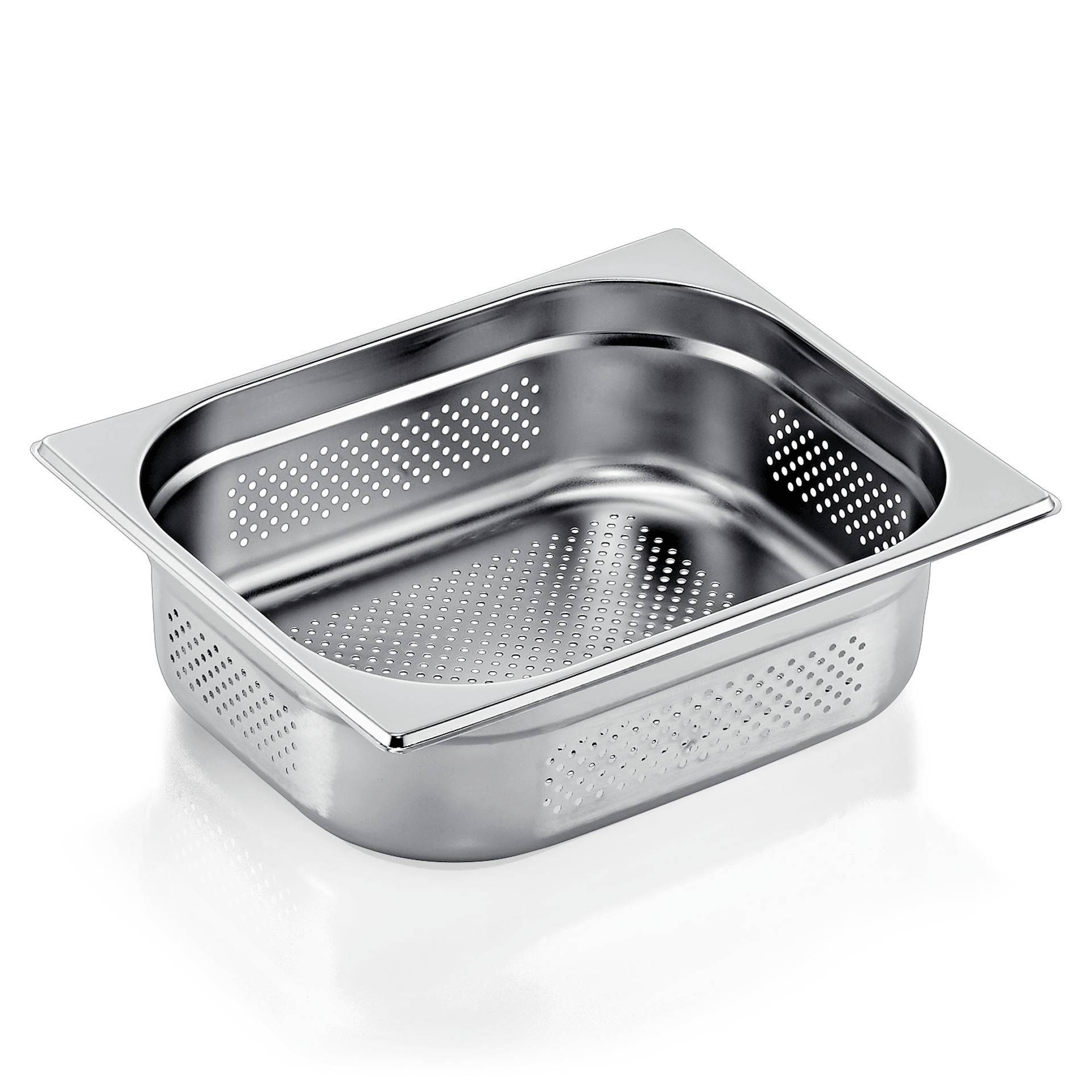 GN-containerset GN ESSENTIALS 1/2-100 mm, zij- en bodemopeningen, set van 6 stuks, roestvrij staal