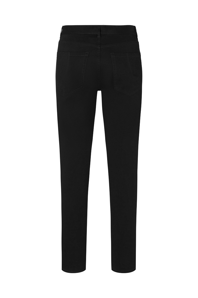 Herren 5-Pocket-Hose Classic-Stretch - Schwarz - 48/l