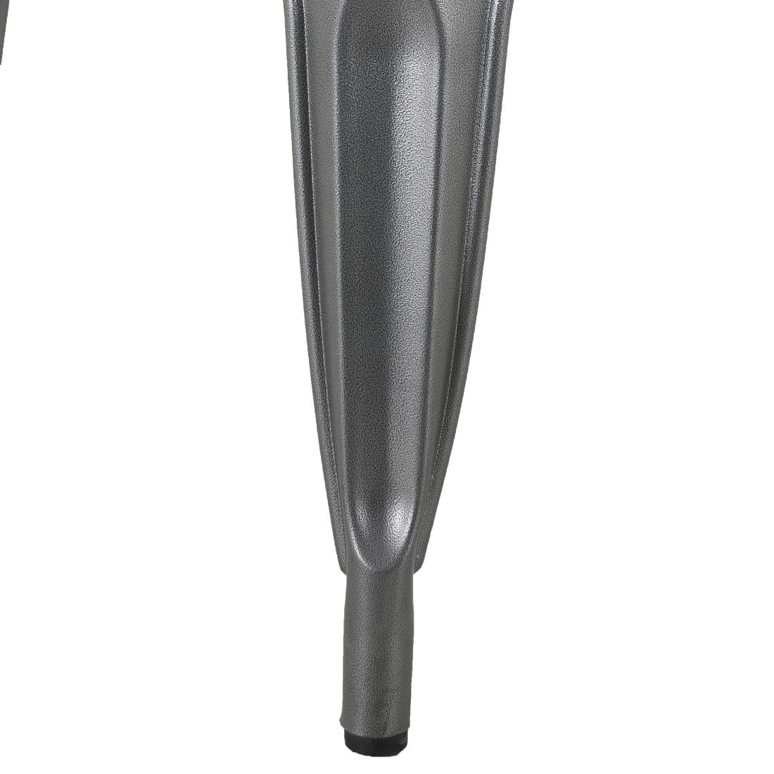 Banc d'intérieur à lattes en bois de manguier et cadre gris acier Bolero Bistro 850 mm (lot de 2)