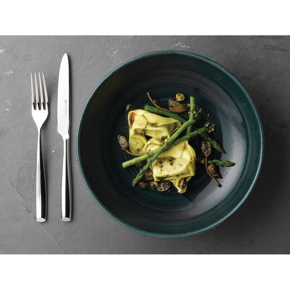 Churchill Stonecast Patina Coupe-Schüsseln, rustikales Blaugrün, 40 oz, 248 mm (12 Stück)