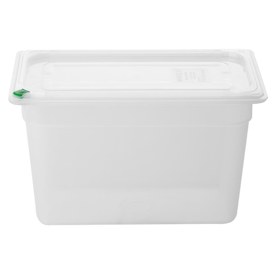 Bacs PP Hygiplas Click GN 1/3 avec couvercles et 7 clips de couleur 200mm 6,9L (lot de 4)