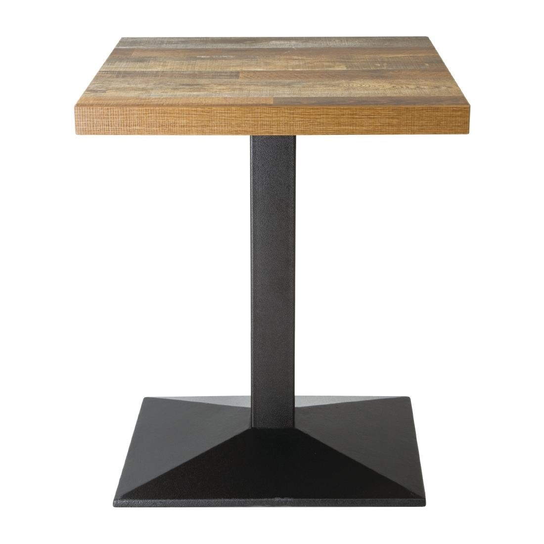 Pied de table carré en Fonte - (h) 73cm - Pour plateau de table jusqu'à 80cm