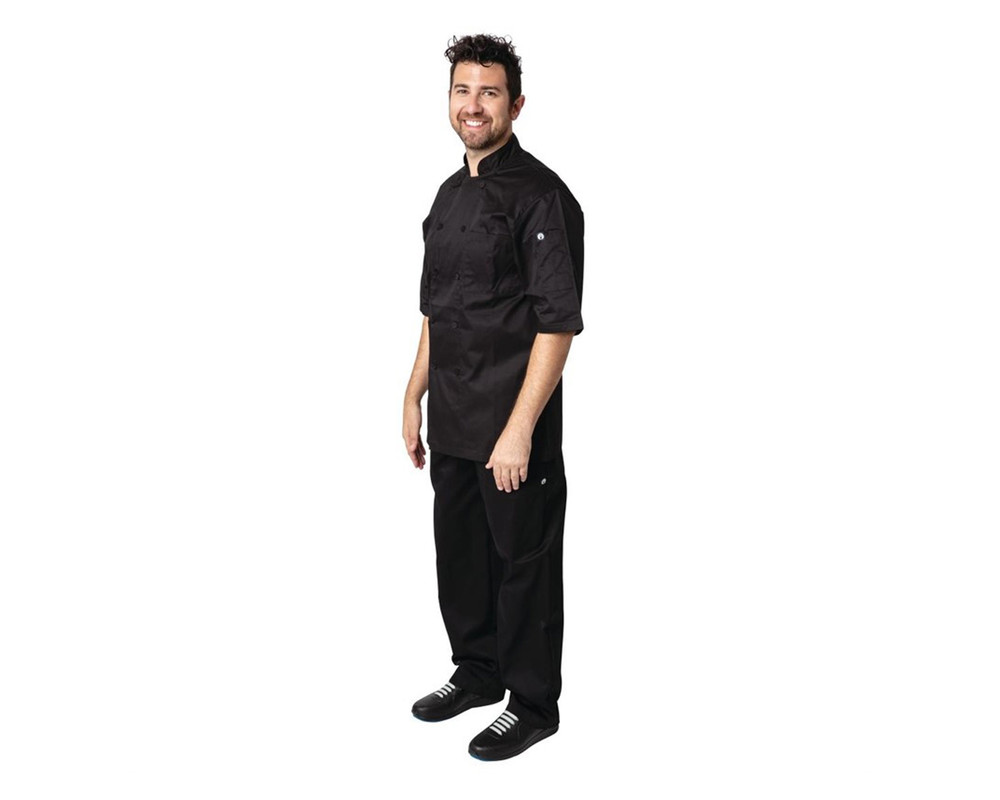Chef Works Montreal Unisex Kochjacke Schwarz | Erhältlich in 6 Größen