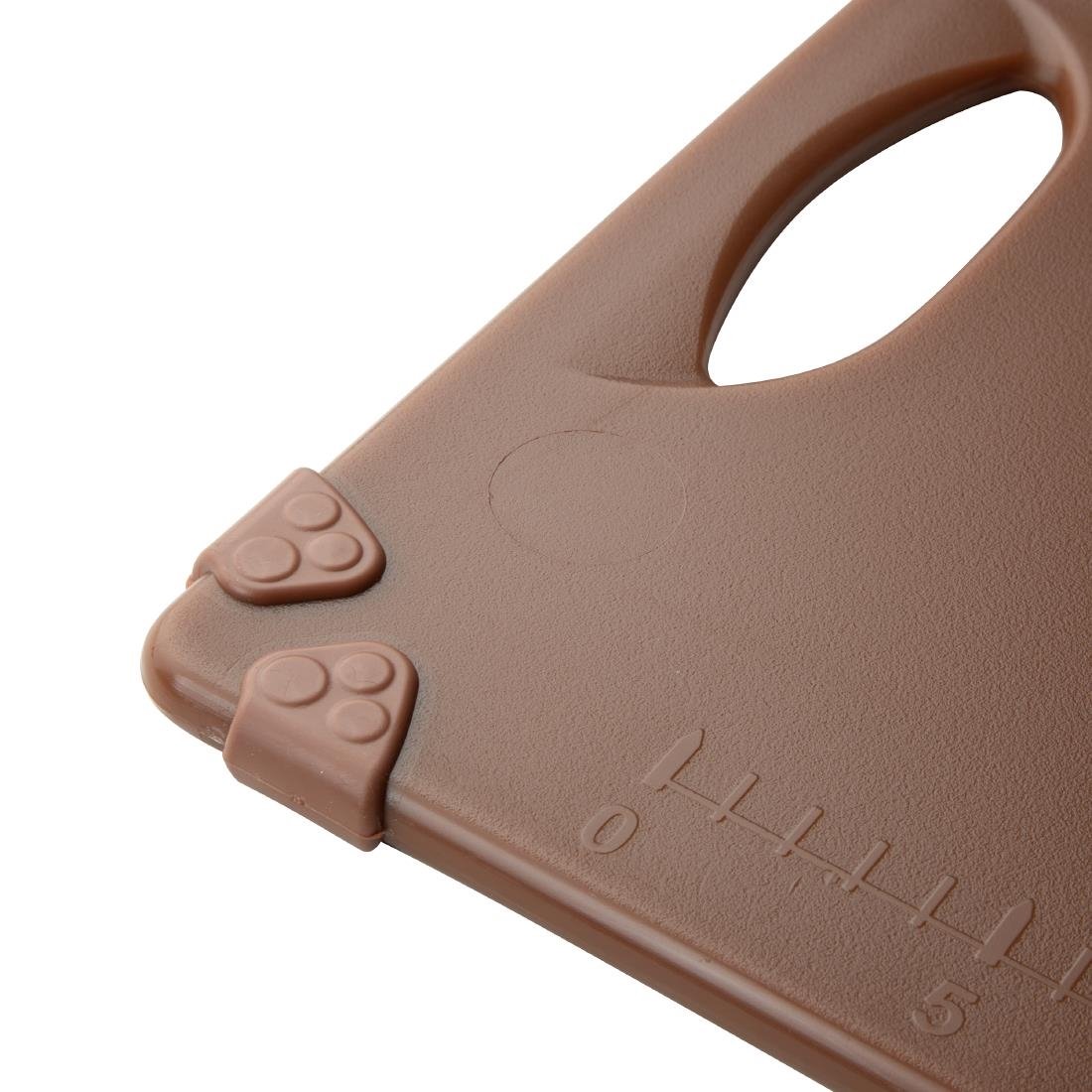 Hygiplas Gewerbliches Grip-Schneidebrett Braun 458x306mm