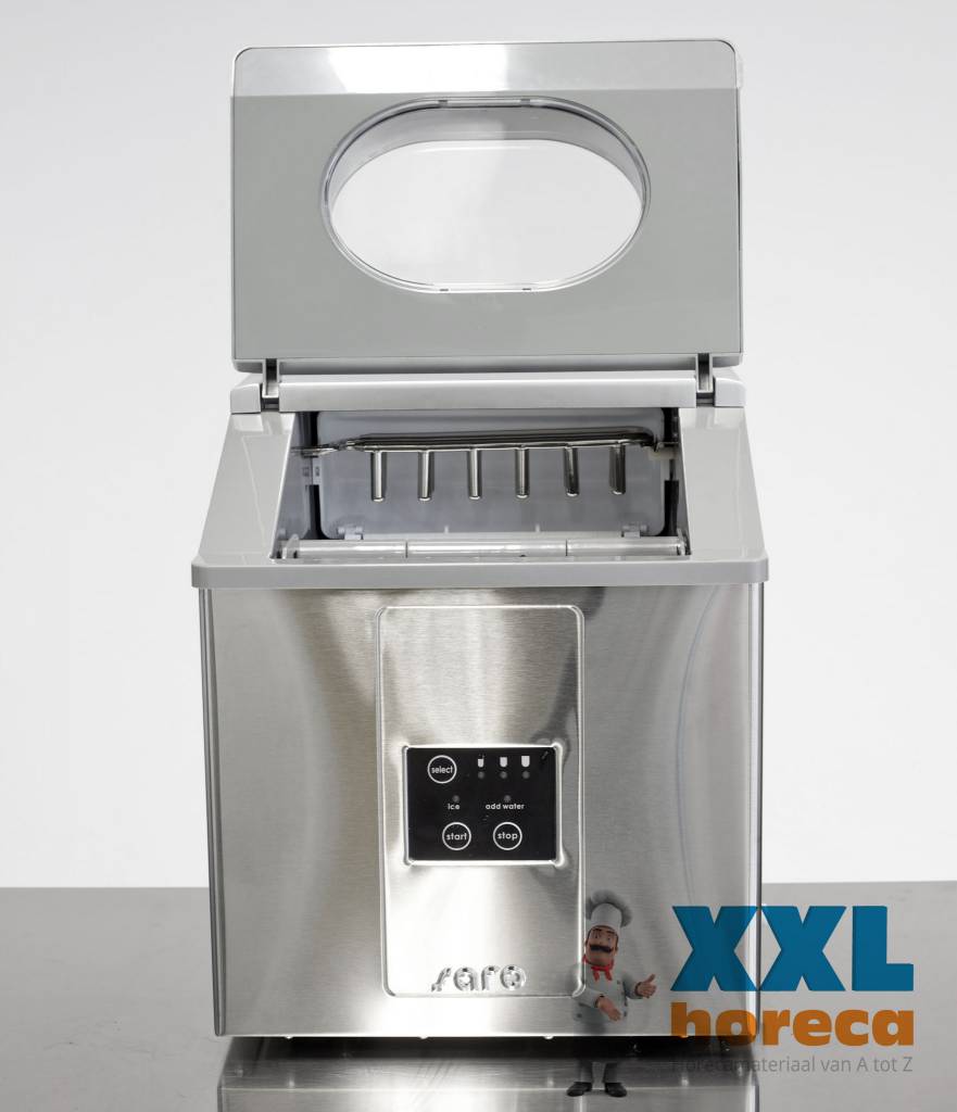 Machine à Glaçons INOX | 15kg/24h | Modèle pour 3 Tailles de Glaçons
