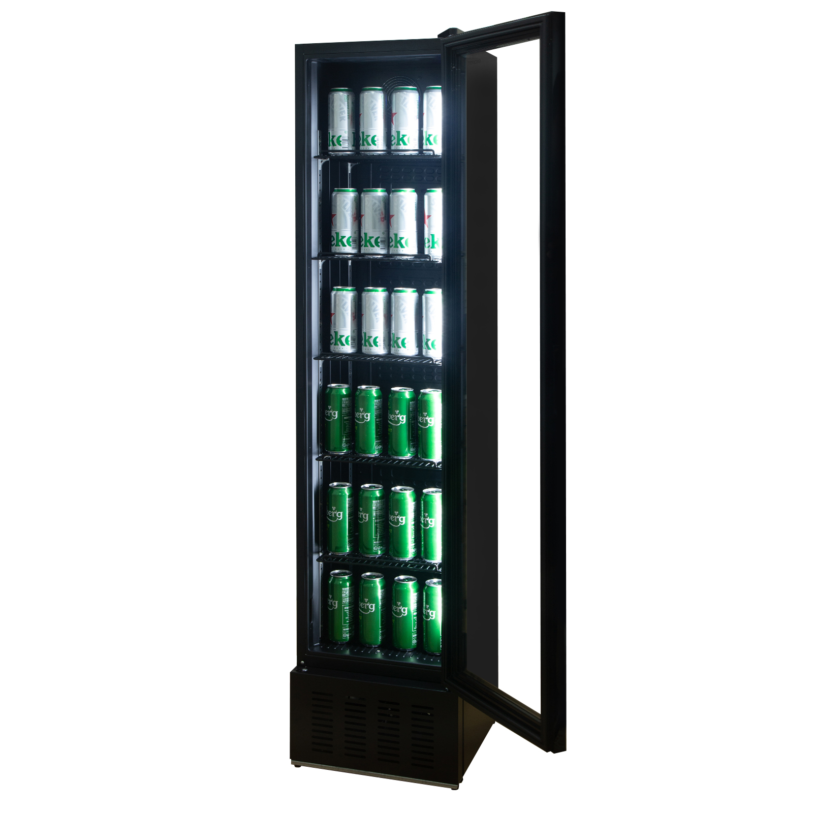 Kühlschrank mit Glastür - Schwarz - 160L - Exquisit