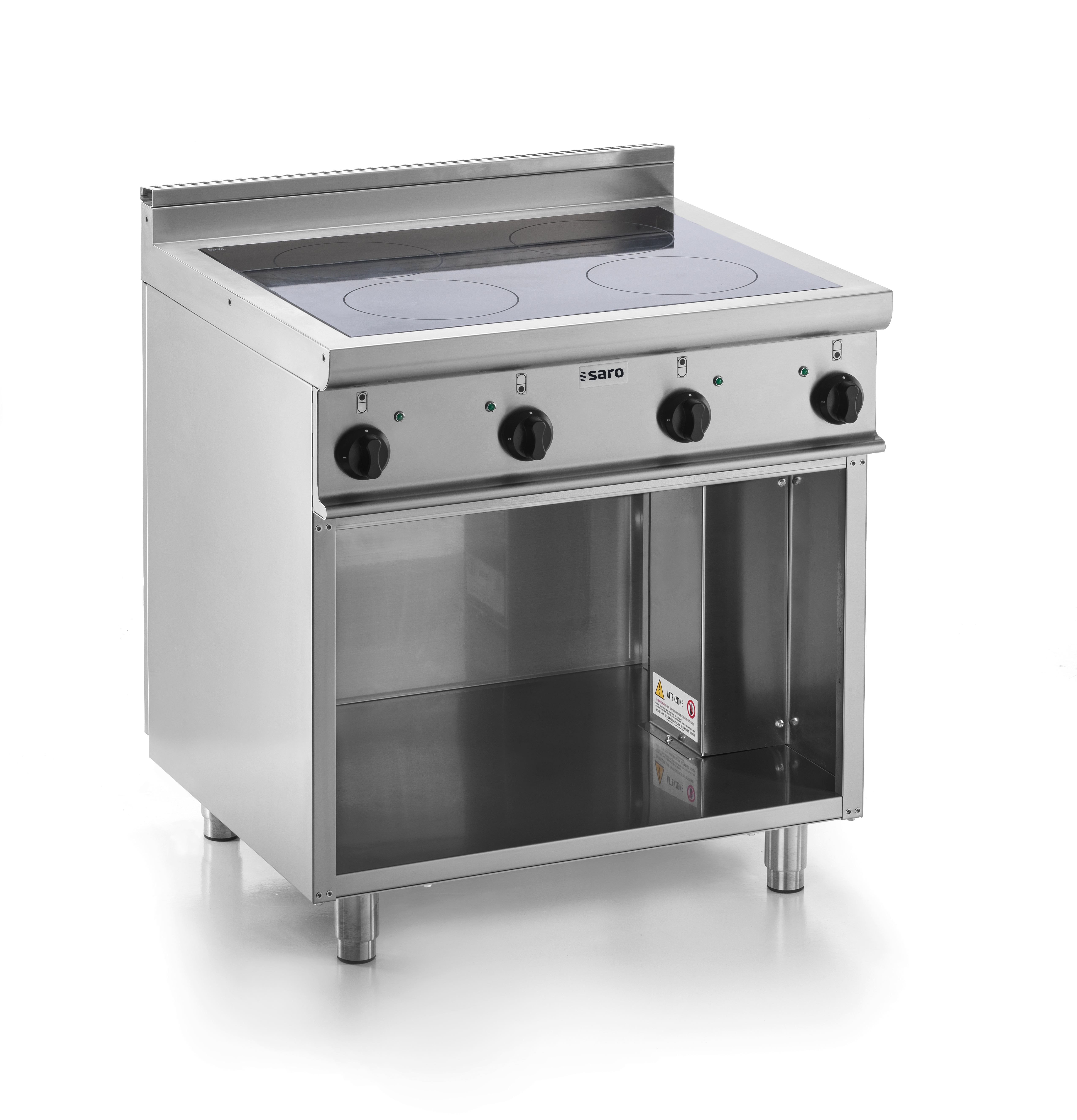 SARO Cuisinière à induction, sous-meuble ouvert Modèle E7/CUI4BAL