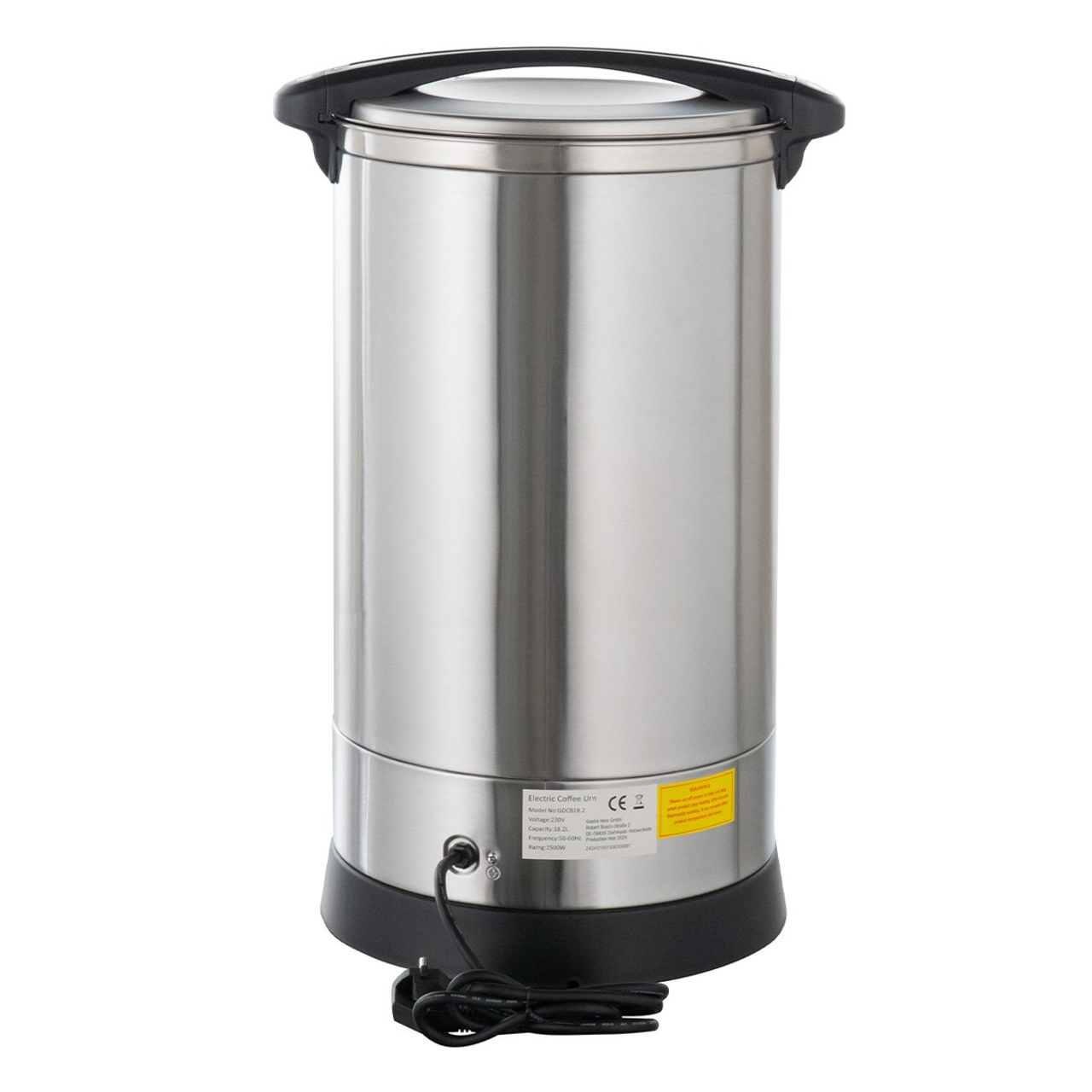 Cafetière / percolateur GDCB 18,2 Litres, avec robinet et filtre en inox
