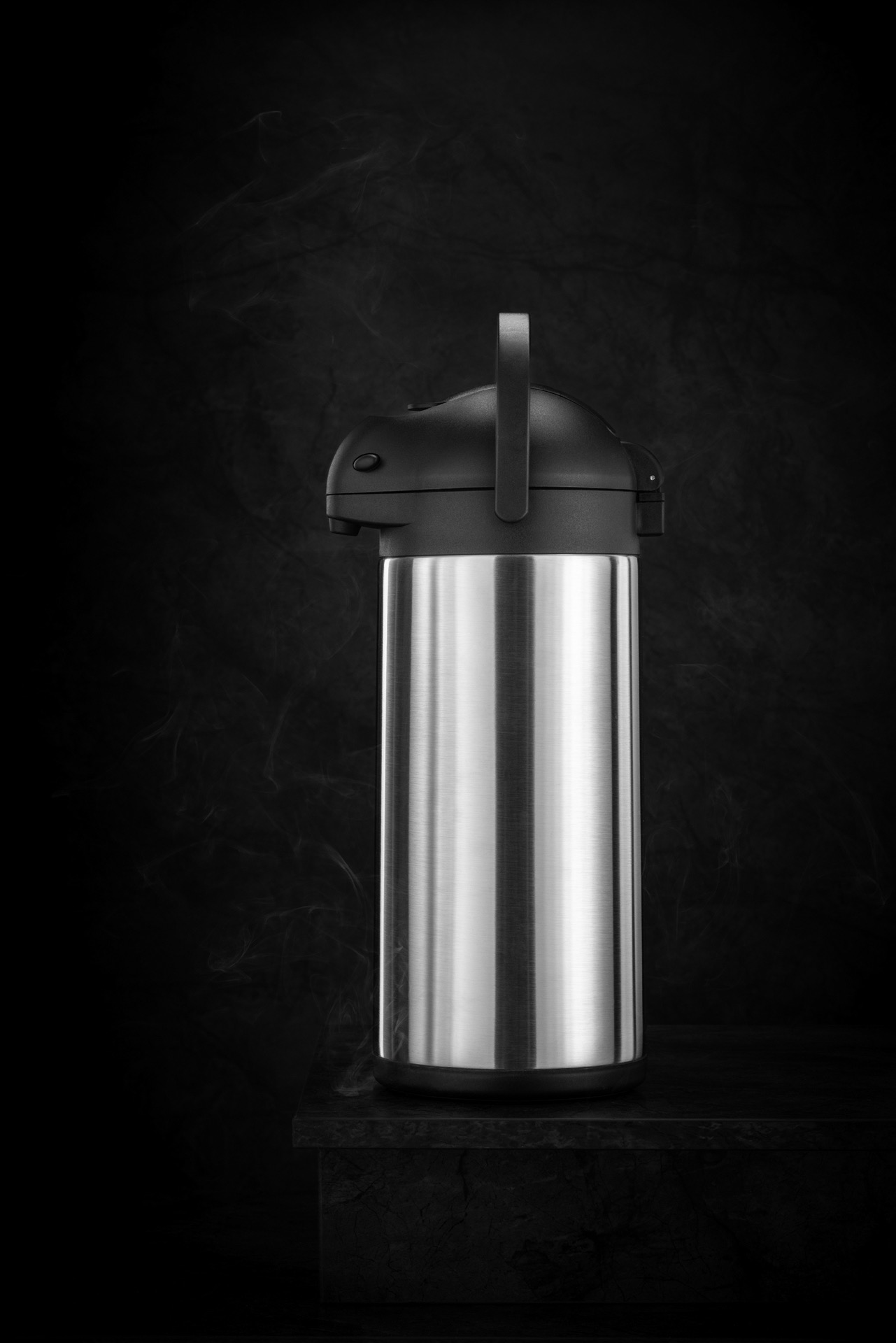 Pump Isolierkanne, 5 ltr., Ø 16,5, Höhe 43 cm, doppelwandig, Chromnickelstahl