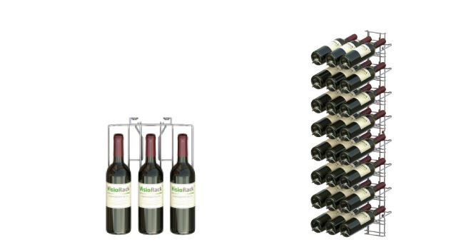Présentoir de bouteilles de vin | 24 bouteilles 75cl | 8 étages