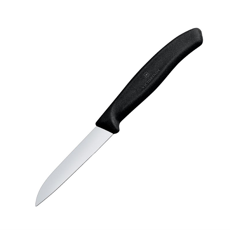 Couteau d'office droit Victorinox Noir 80mm
