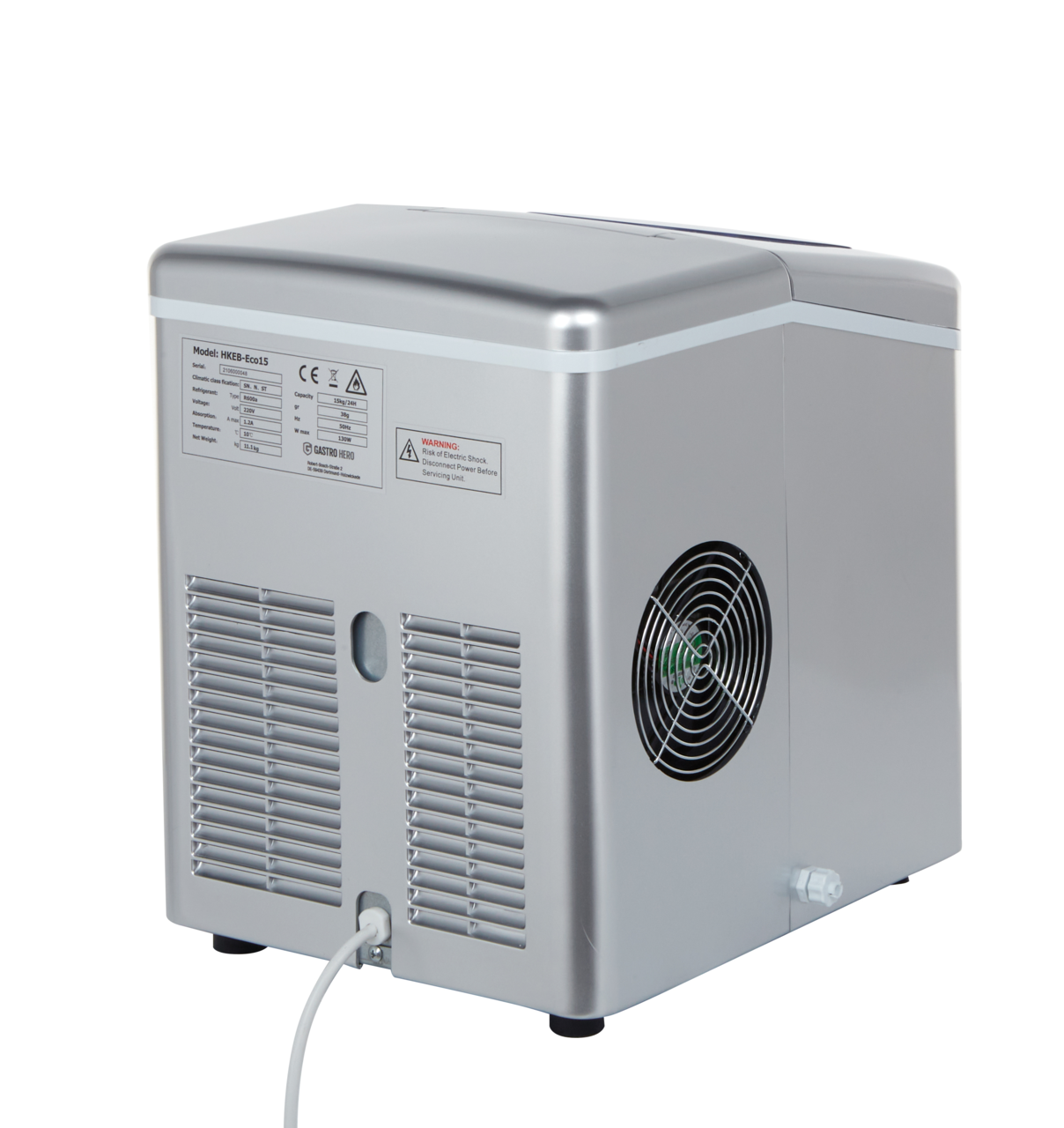IJsblokjesmachine holle kegels Eco 15 kg
