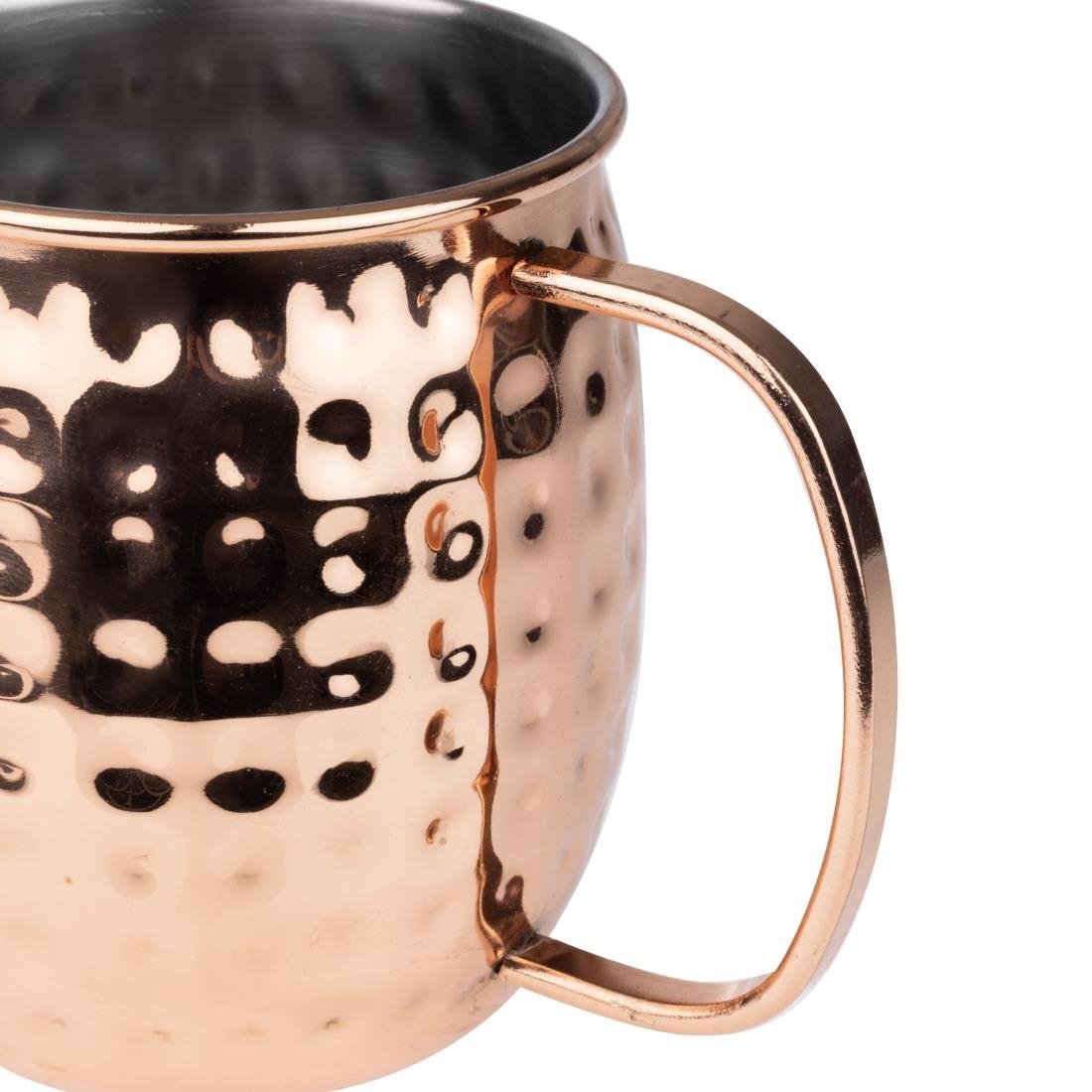 Mugs en acier inoxydable martelé Olympia Barware 440ml cuivre (lot de 6)