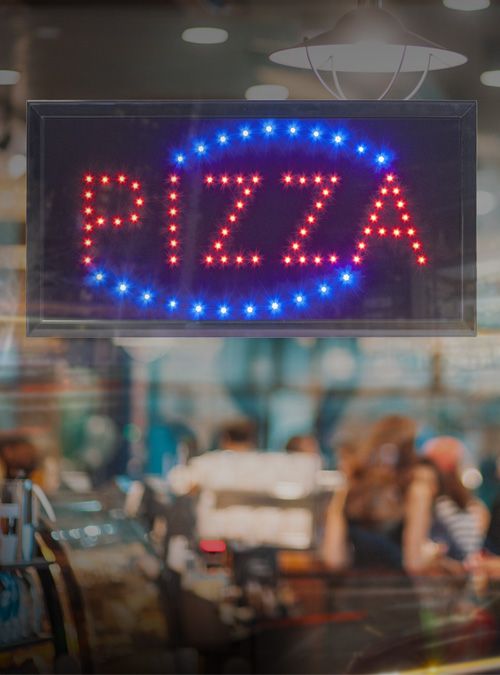 Affichage LED ''PIZZA"