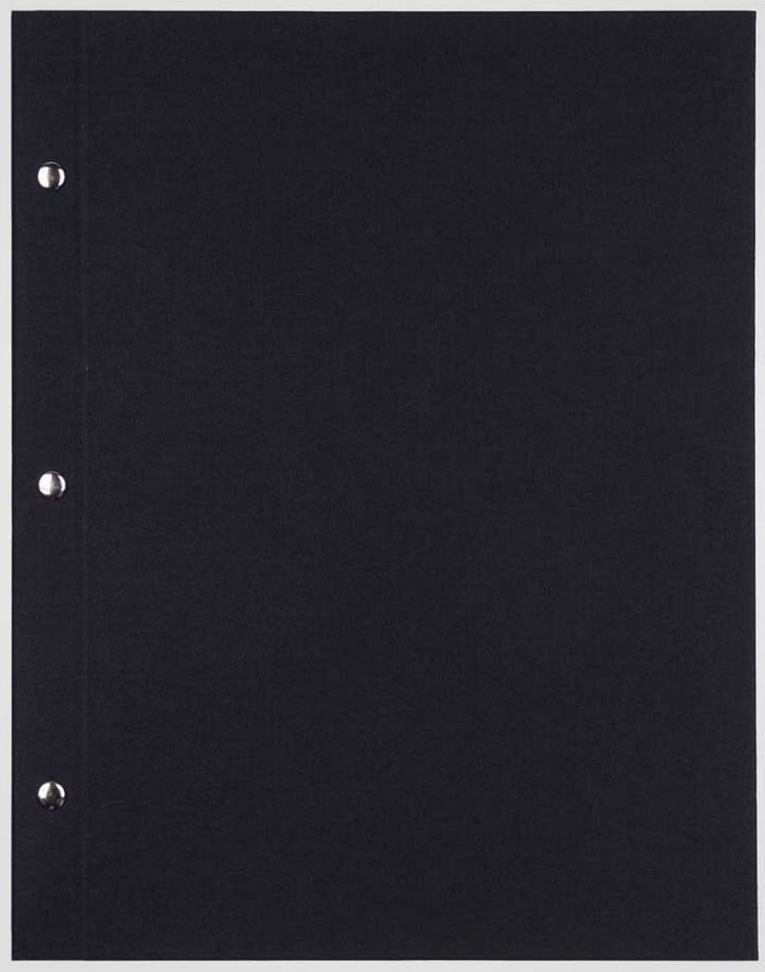 Library Classic - Linnen Menukaarten - Vierkant Model 21x21cm - Zwart