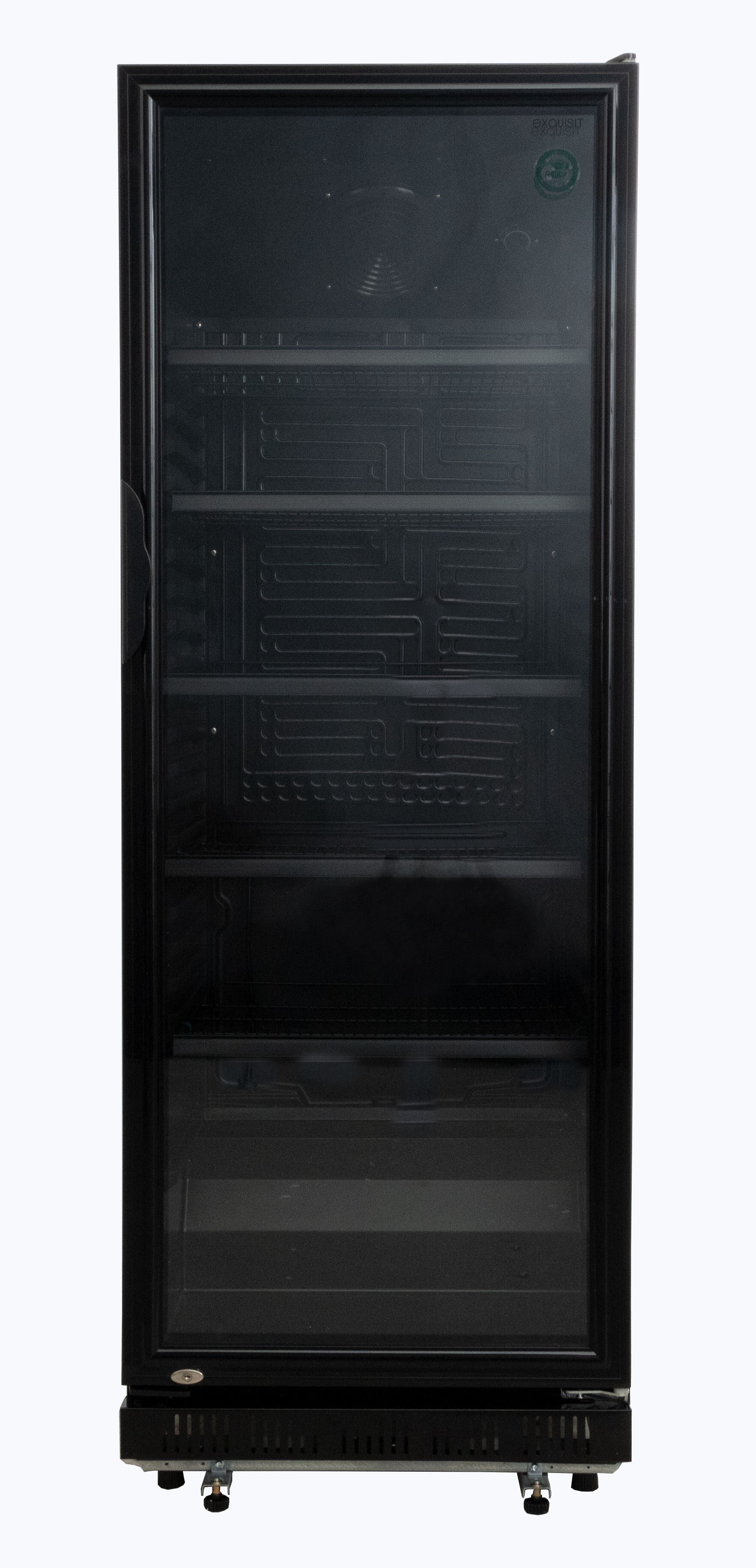 Kühlschrank mit Glastür - Schwarz - 347L - Exquisit