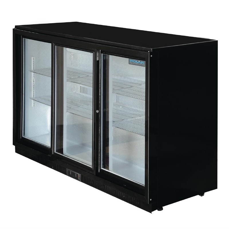 Arrière bar réfrigéré | 3 Portes vitrées et coulissantes | 330 Litres 