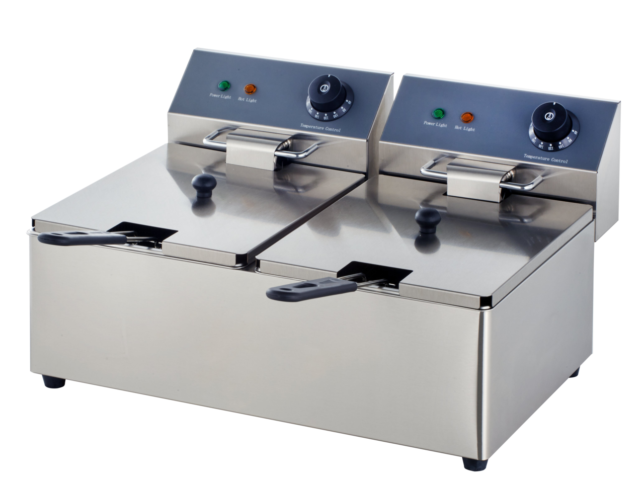 Elektrische dubbele friteuse ECO 6+6 liter