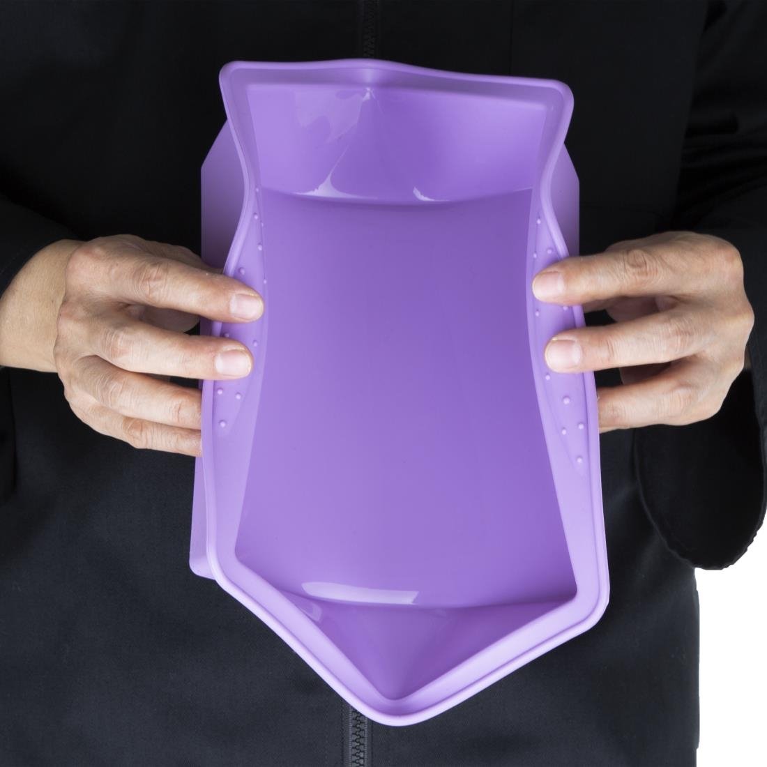Hygiplas Flexible Silikon Backform Violett Quadratisch 245mm