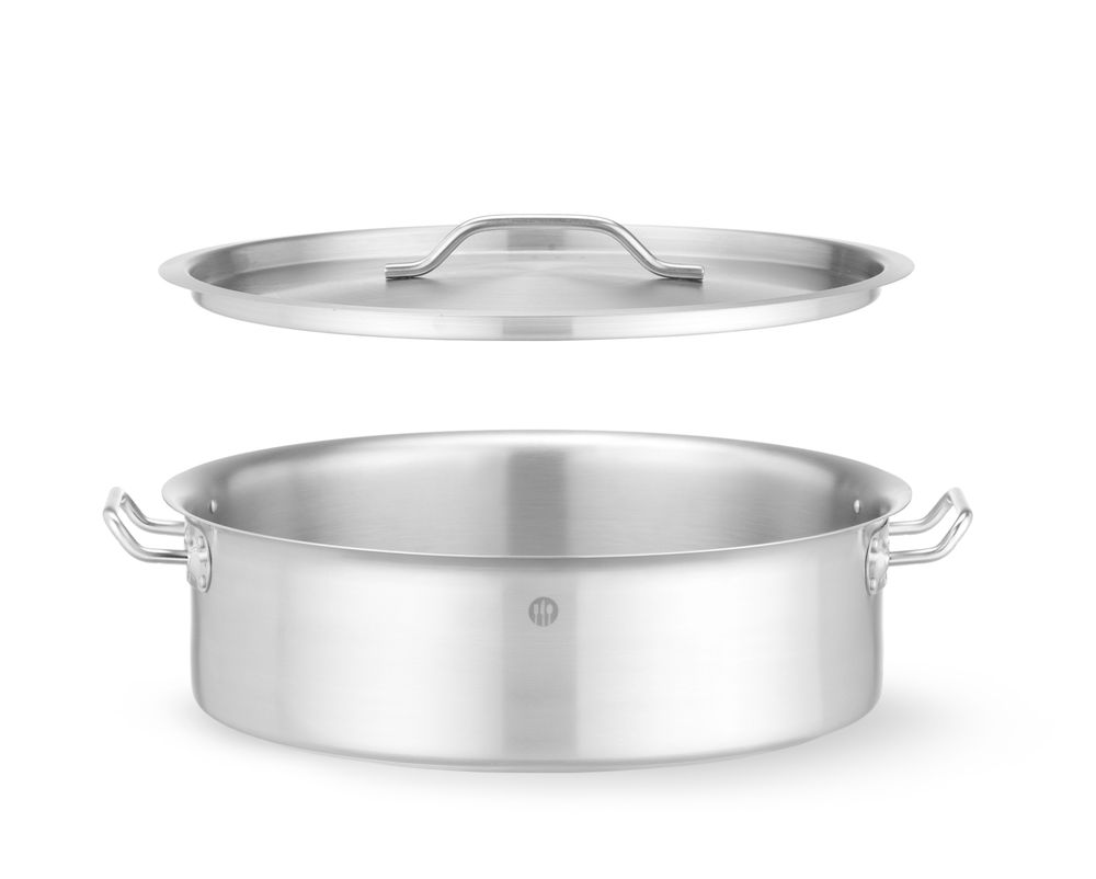 Kochtopf - niedrig - mit Deckel - 10,8L - Ø360x(H)139mm