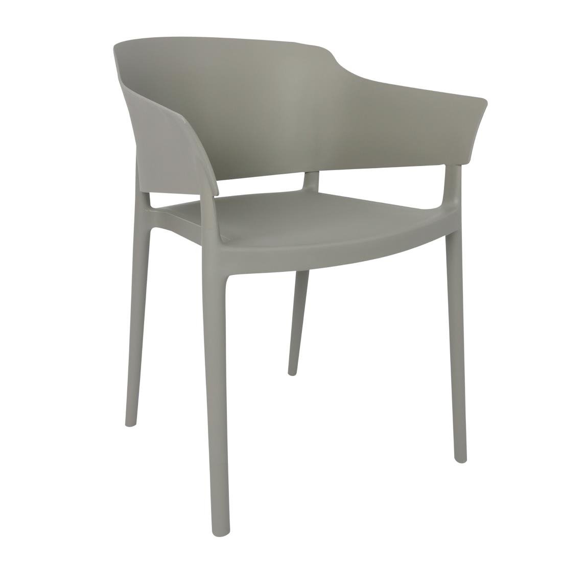 Bolero Lorenzo Cafe Stühle Medium Grau (2er Pack)