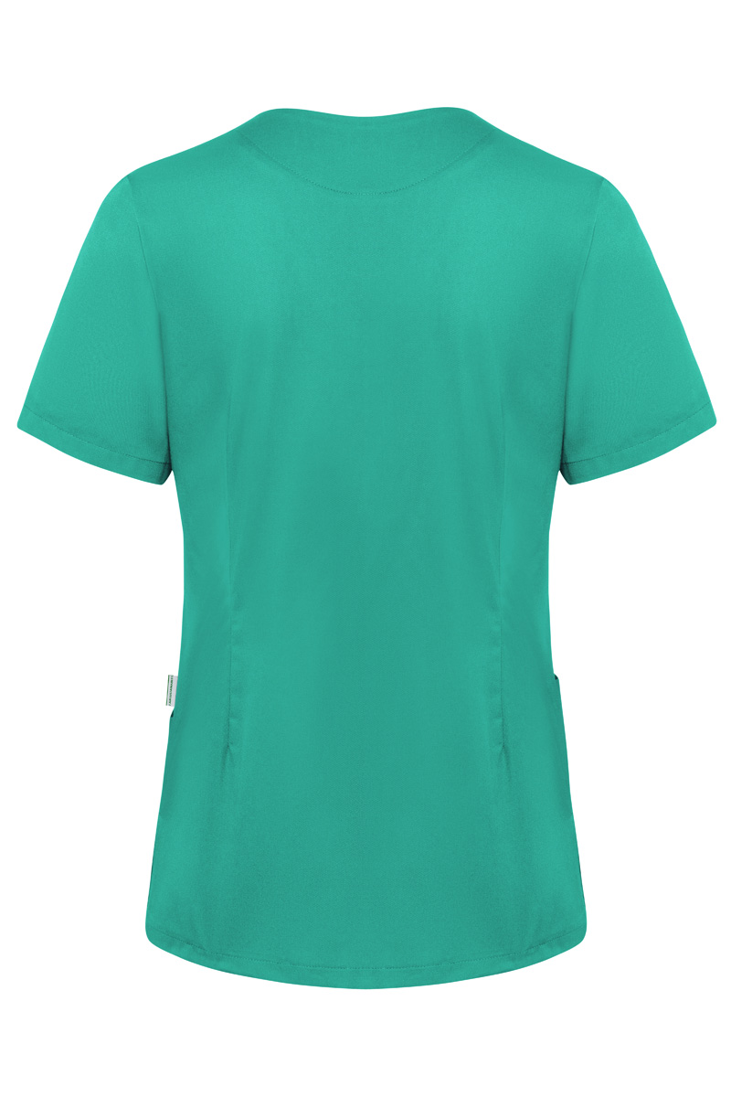 Tunique femme à enfiler à manches courtes Essential, en matériau durable - Vert Émeraude - L