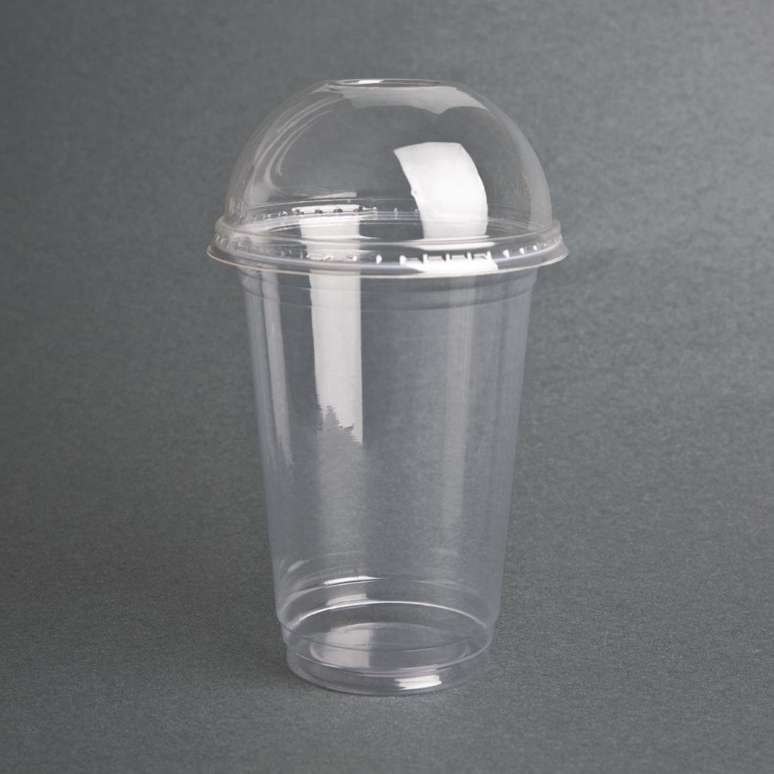 Couvercles convexes adaptés aux gobelets de boissons gazeuses compostables en PLA | Par 1000