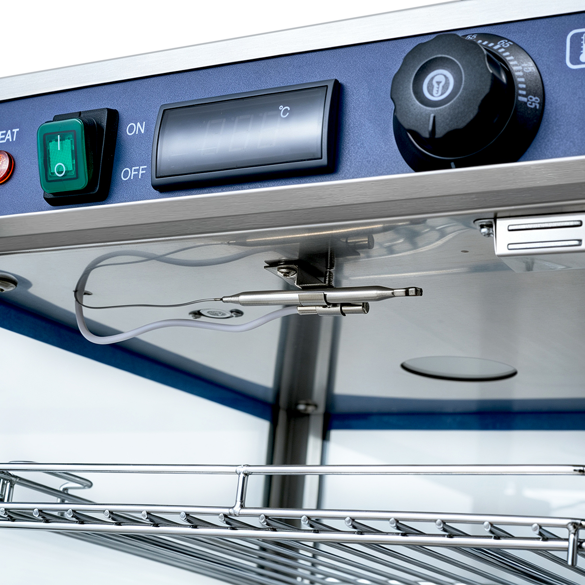 Warmhoudvitrine ECO 350 | 3 schappen | Halogeenverlichting | 30 tot 85 °C