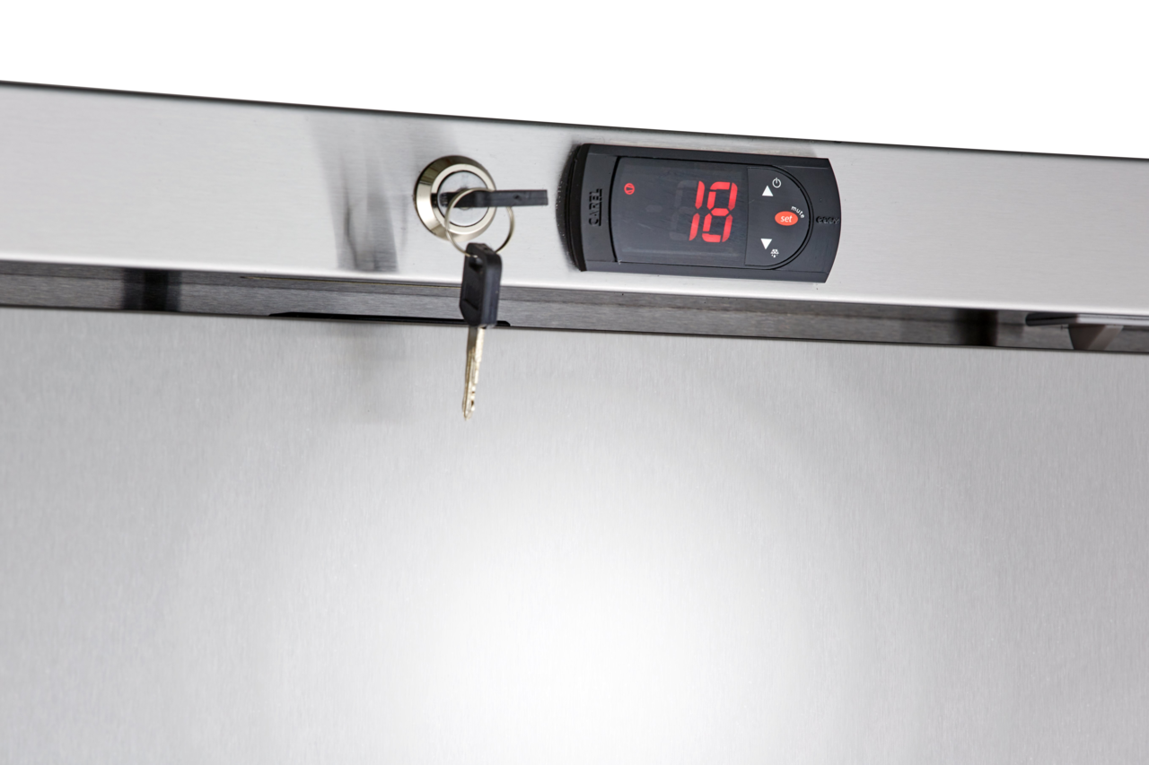 RVS vrieskast ECO 590 liter, 1 deur, afsluitbaar