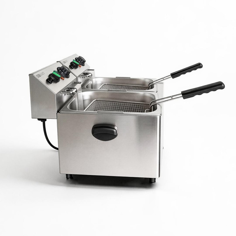 Dubbele friteuse 2x8L 2800W RVS ProSelect