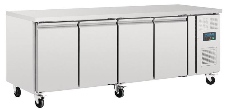 Table Réfrigérée Inox - 4 Portes - 553 Litres - 700(l)x2230(L)x850(h)mm