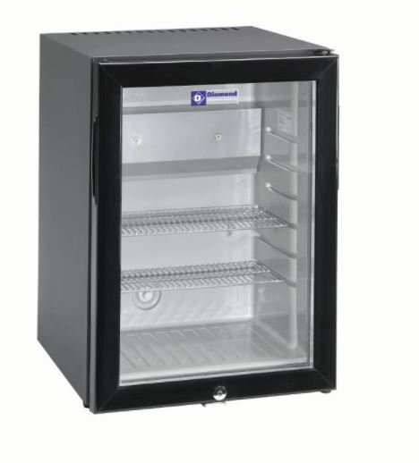 Stille Minibar koelkast - 42 Liter - glazen deur - XXL Aanbieding - 40x45x(h)56cm